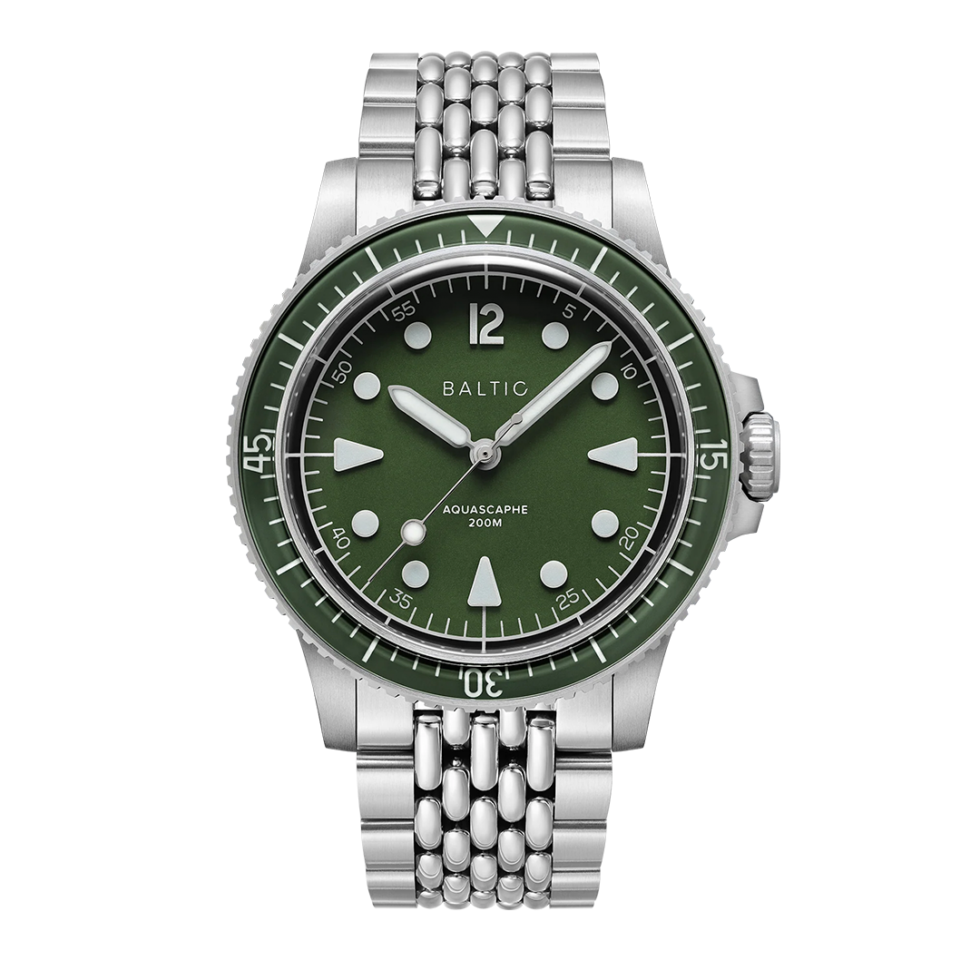 Aquascaphe MK2 Green 37MM - BoR bracelet