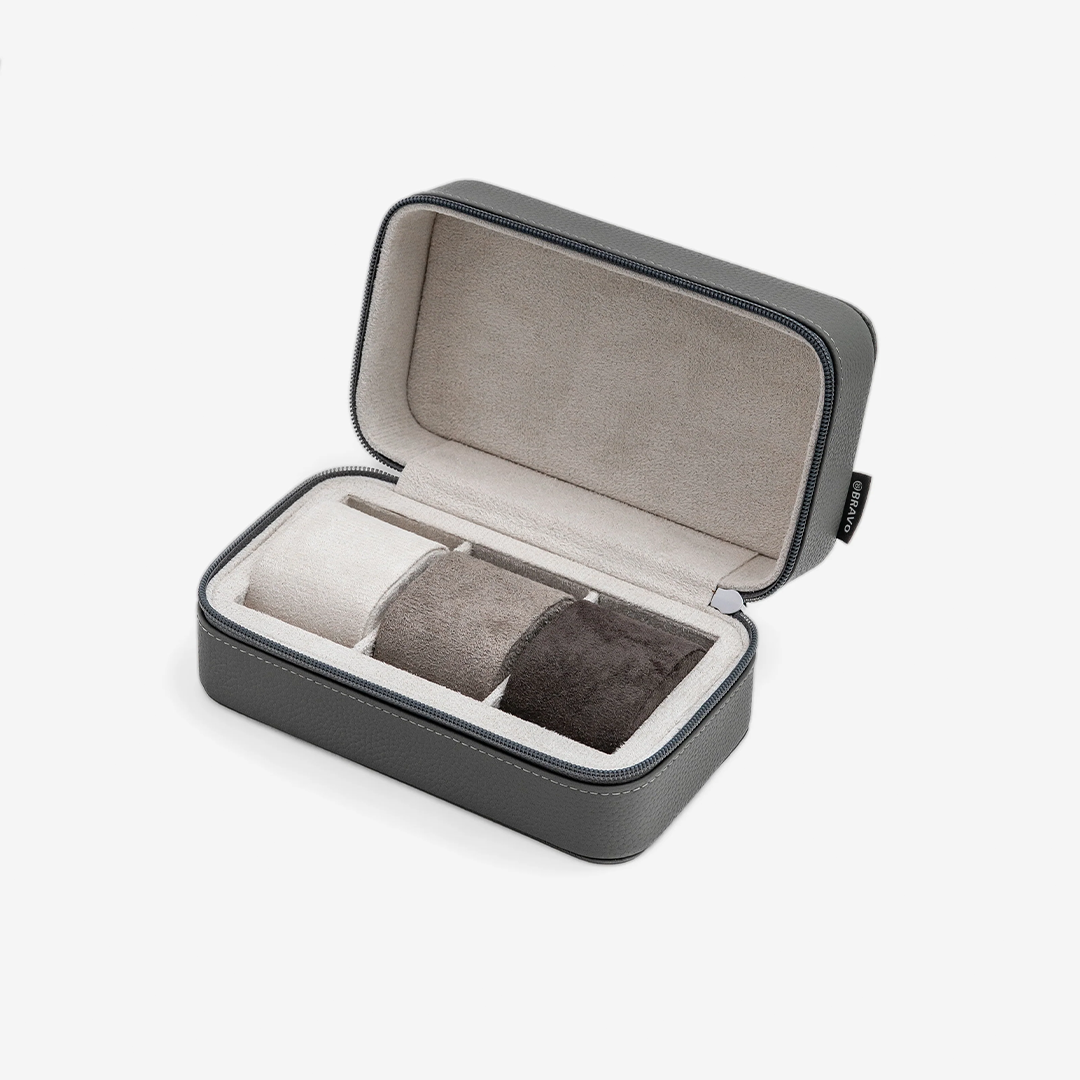 Watch Box - 3 Slot - Panda Grey