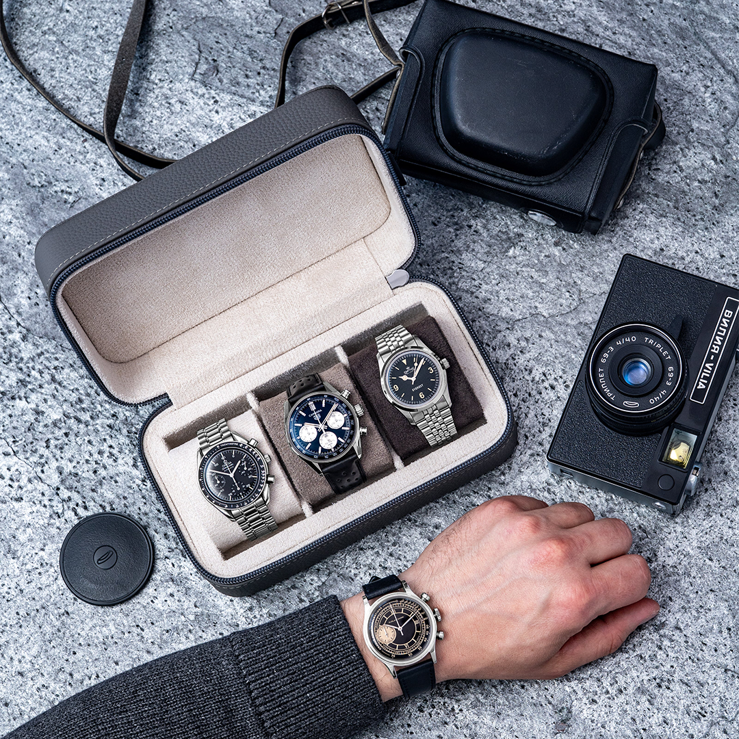 Watch Box - 3 Slot - Panda Grey