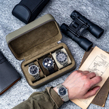 Watch Box - 3 Slot - Moss Green